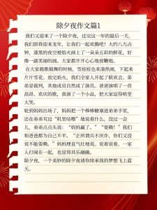 快乐的作文素材除夕夜