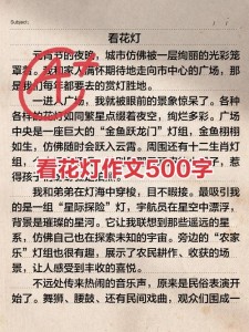 元宵节看花灯作文500字小学五年优秀作文优秀作文