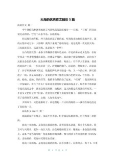 我眼中的优秀作文大海作文500字（精选合集）
