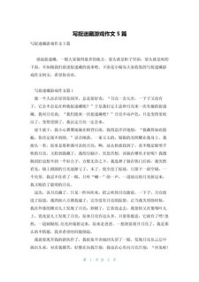捉迷藏作文三年高考作文300字