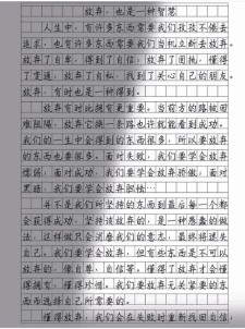七年优秀作文关于放弃作文500字左右