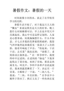 暑假的作文素材一天600字作文初一