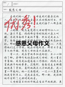 对父母的作文素材感恩作文初二