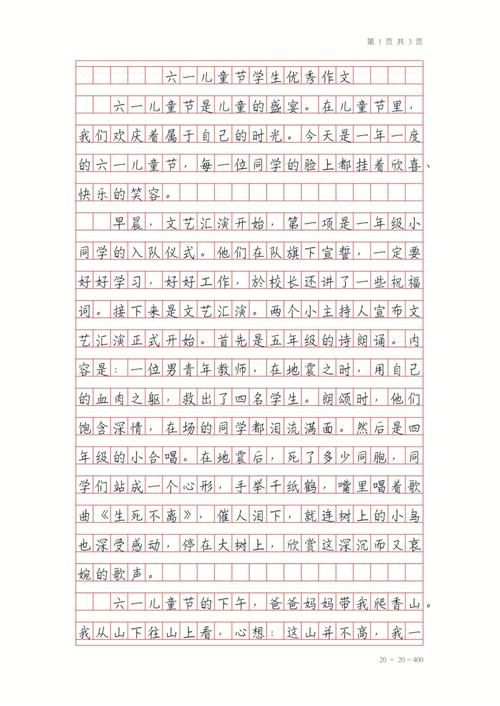 二年级难忘的高中作六一儿童节作文200字(个人通用)