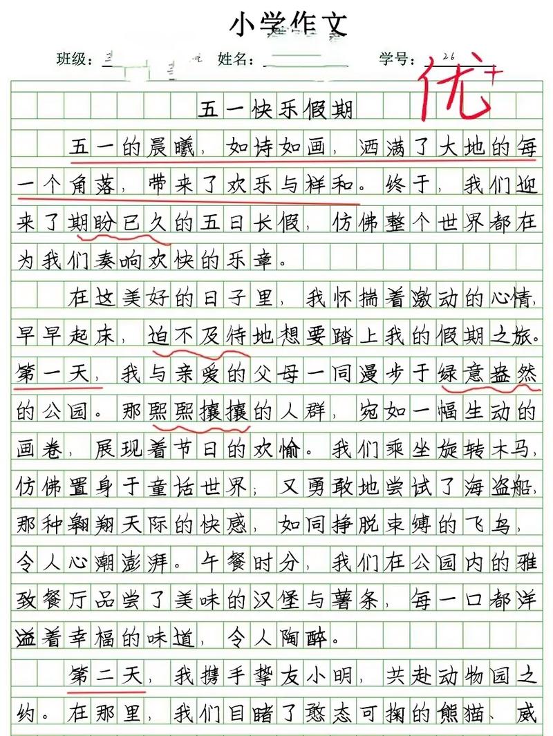 六年优秀作文五一国际劳动节作文500字(通用合集)