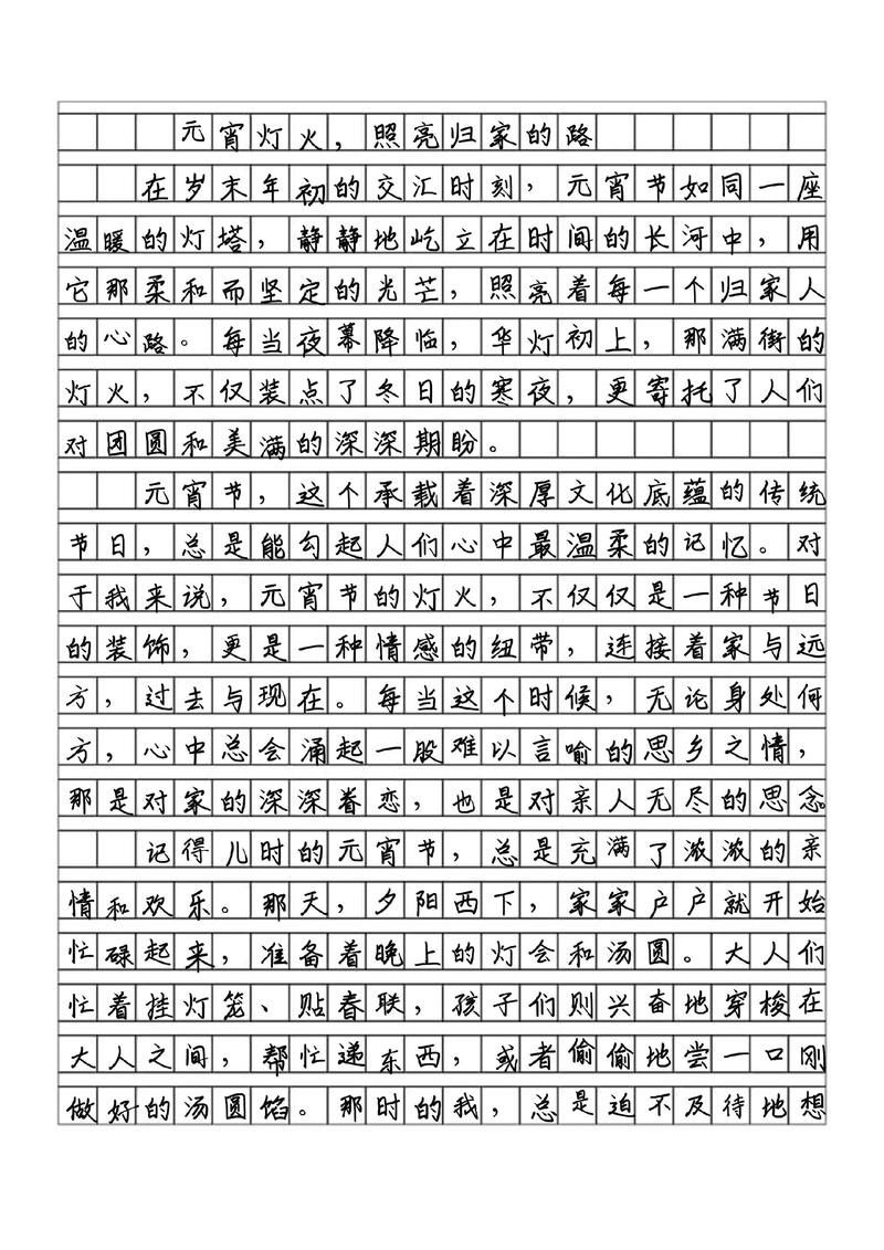关于元宵节的作文网初中作文范文(8篇)