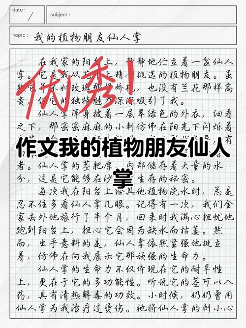 写仙人掌的初中作说明文400字小学四年级优秀作文