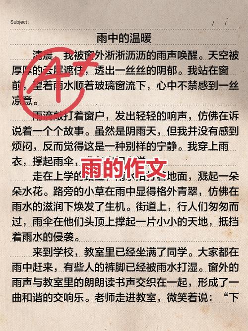 九年级作文雨的作文素材诉说范文2022(集锦10篇)