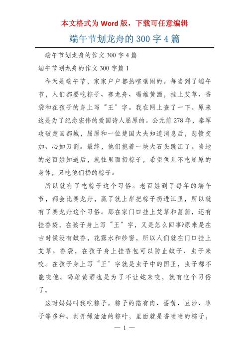 二年级写端午节龙舟赛的小升初作文作文300字(精选)
