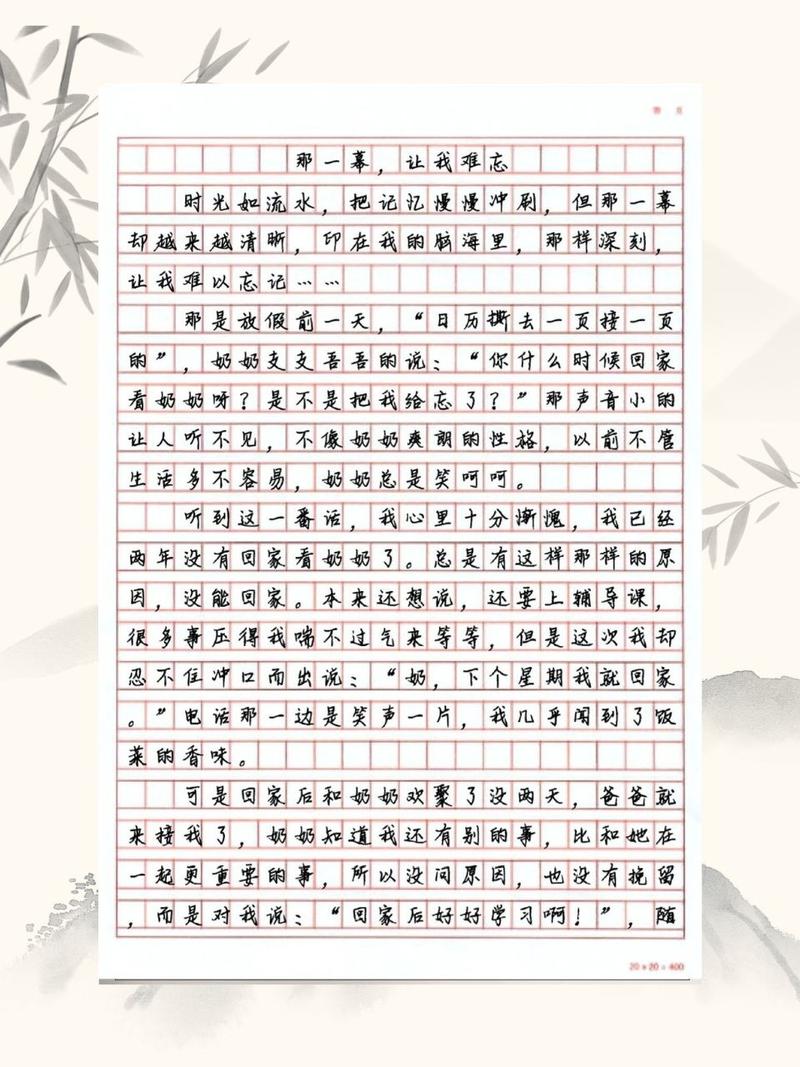 一件难忘的看图作文作文600字最新