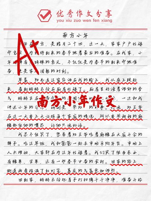 南方小年作文800字高中三年六年级作文实用4篇