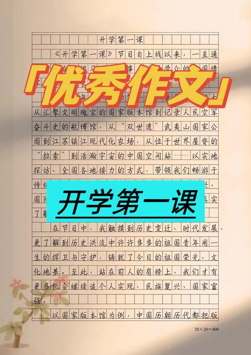 开学第一天作高中作400个字高中