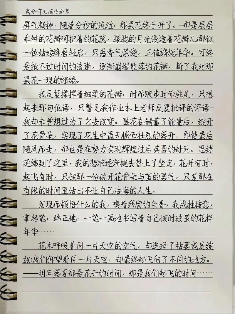 生命是一朵永不言弃的优秀作文花高一作文800字(个人通用)