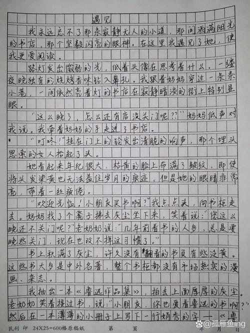 遇见作大学作600字记叙文初中