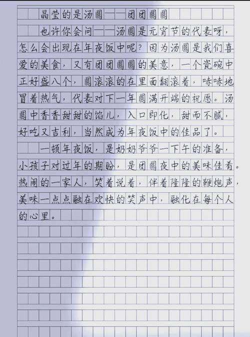 除夕团圆饭作文500字小学五年六年级作文精选作文