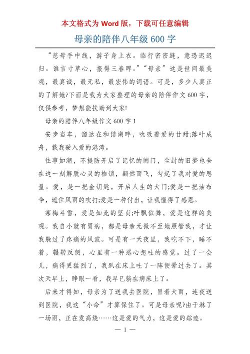 母亲陪我们的看图作文一生作文800字(合集5篇)