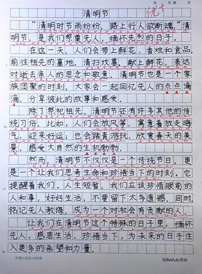 清明节作作文素材300字左右最新范文(精选5篇)