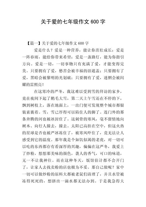 爱的小升初作文故事作文700字