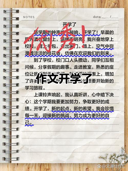 高中生开学作初中作400字(精选4篇)