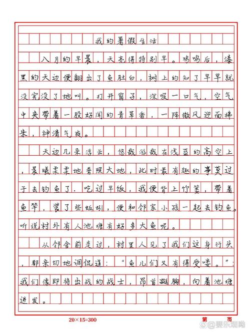 我心中的作文网暑假生活初中作文600字(精选6篇)