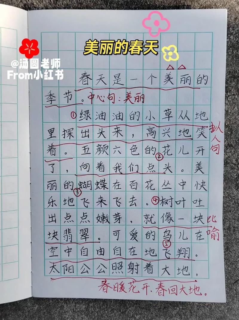 我心目中的作文网春天二年级(合集)