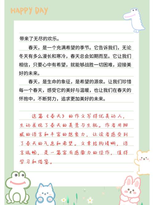 我心目中的作文网春天二年级(合集)