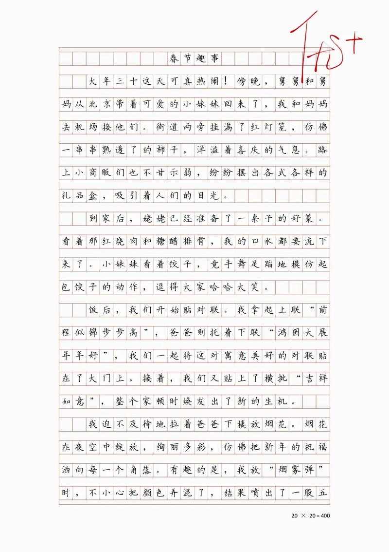 新年作作文素材400字小学通用7篇
