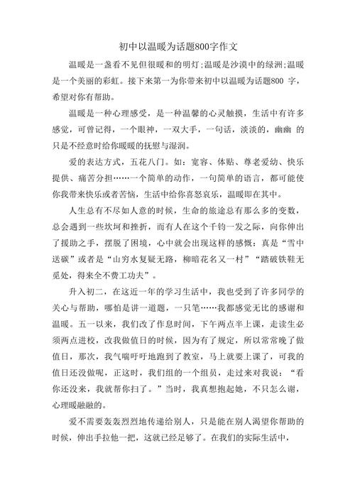 有关家的作文温暖作文800字