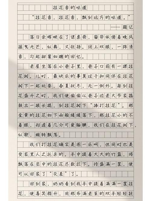 满分作文: 桂香中弥漫的高考作文青春