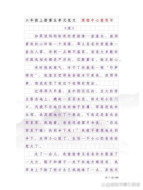 爱的看图作文故事作文