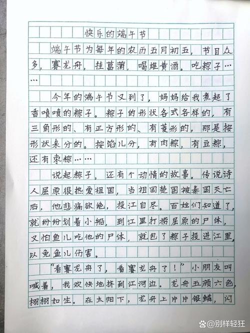 小学生愉快的六年级作文端午节作文450字(个人通用)