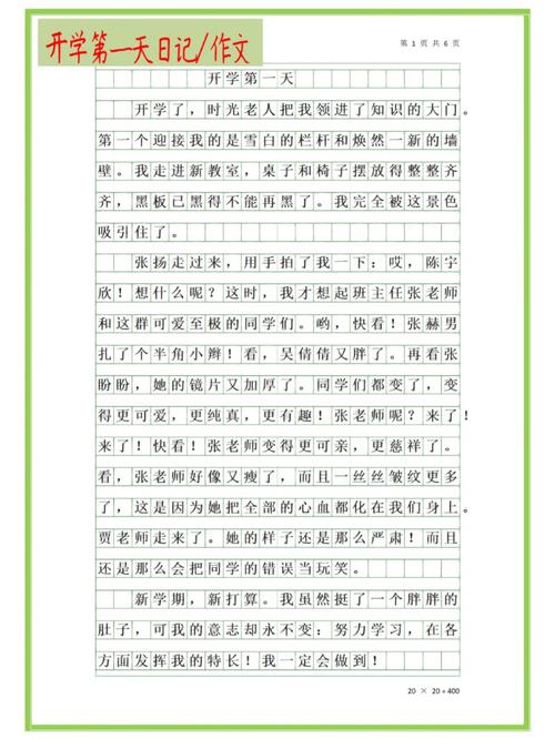 开学第一天日记初初中作生范文(精选6篇)