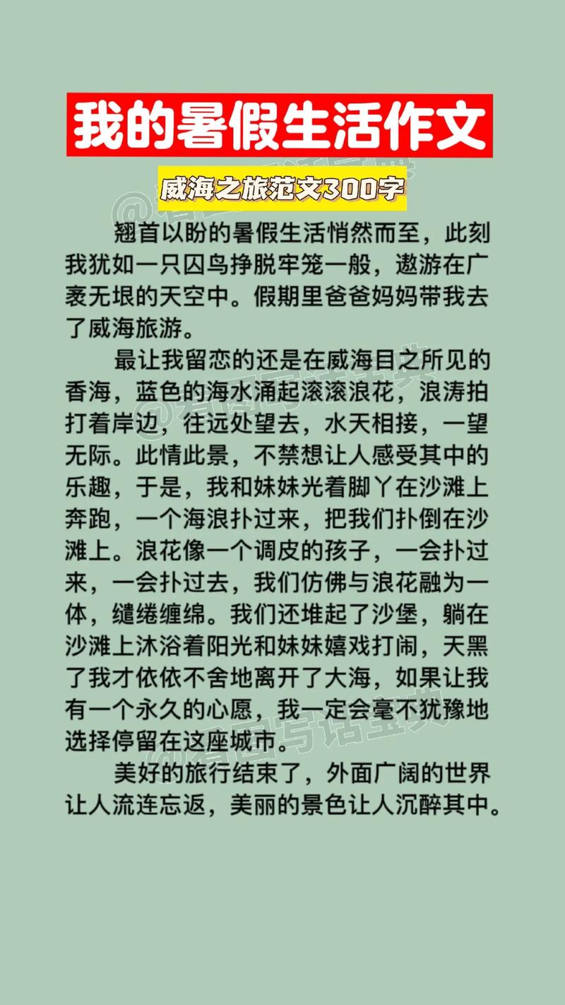 快乐的小学作暑假作文300字小学推荐