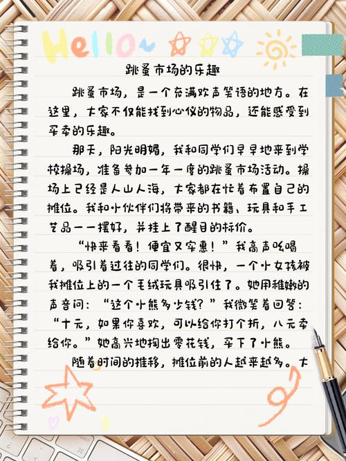 跳蚤市场作文400字四年作文合集