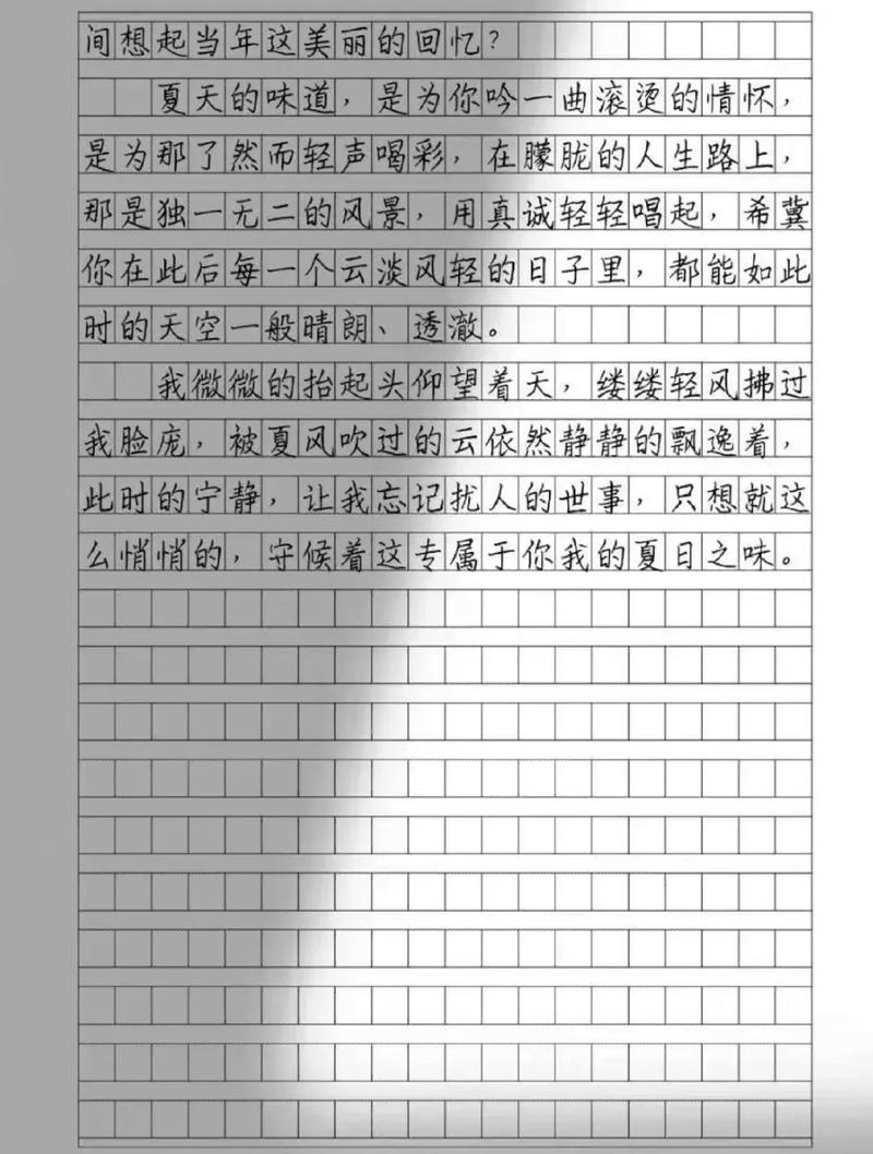 那年夏天作小学作600字初中作文