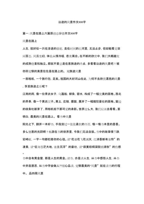 风景议论文800字