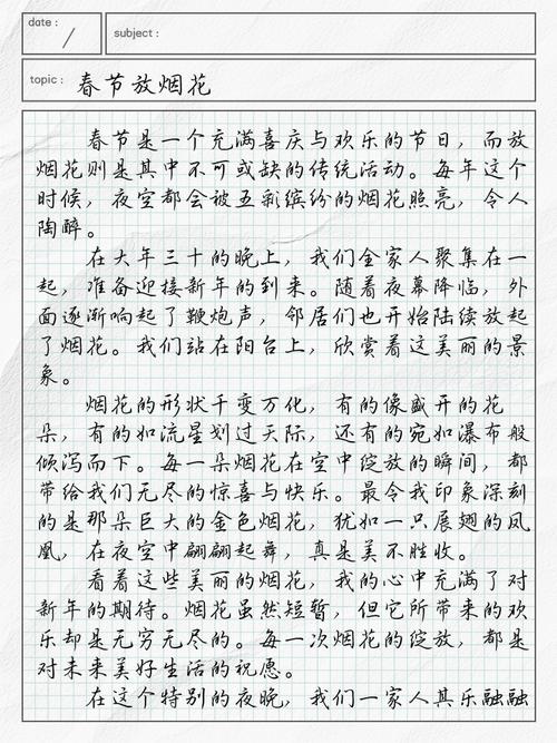 大年初二大学作赏烟花文章范文(精选5篇)